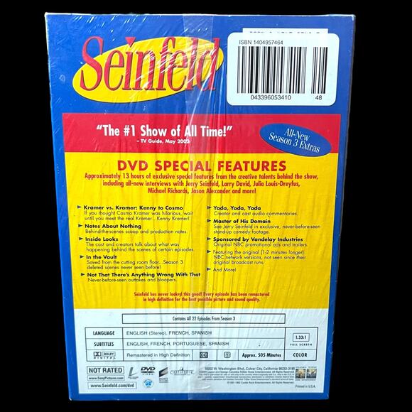 Seinfeld: Season 3 DVD Set Volume 2 - New - Picture 2 of 7